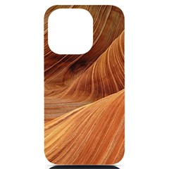 Sandstone The Wave Rock Nature Red Sand iPhone 14 Pro Black UV Print Case