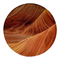 Sandstone The Wave Rock Nature Red Sand Round Glass Fridge Magnet (4 pack)