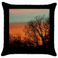 Twilight Sunset Sky Evening Clouds Throw Pillow Case (black) by Amaryn4rt