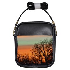 Twilight Sunset Sky Evening Clouds Girls Sling Bag by Amaryn4rt