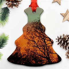 Twilight Sunset Sky Evening Clouds Christmas Tree Ornament (two Sides)