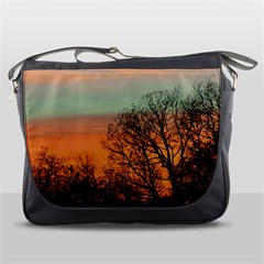 Twilight Sunset Sky Evening Clouds Messenger Bag by Amaryn4rt