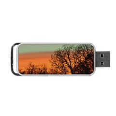 Twilight Sunset Sky Evening Clouds Portable Usb Flash (two Sides) by Amaryn4rt