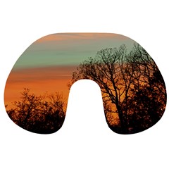 Twilight Sunset Sky Evening Clouds Travel Neck Pillow by Amaryn4rt