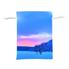 Winter Landscape Snow Forest Trees Lightweight Drawstring Pouch (l) by Amaryn4rt