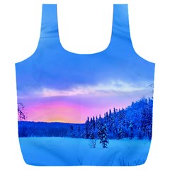 Winter Landscape Snow Forest Trees Full Print Recycle Bag (xxl)