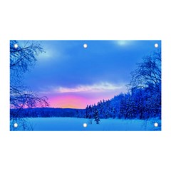 Winter Landscape Snow Forest Trees Banner And Sign 5  X 3 