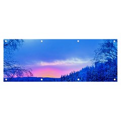 Winter Landscape Snow Forest Trees Banner And Sign 8  X 3 