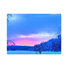 Winter Landscape Snow Forest Trees Premium Plush Fleece Blanket (mini)