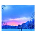 Winter Landscape Snow Forest Trees Premium Plush Fleece Blanket (Large) 80 x60  Blanket Front