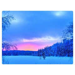 Winter Landscape Snow Forest Trees Premium Plush Fleece Blanket (extra Small)