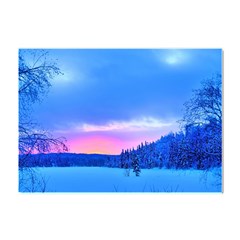 Winter Landscape Snow Forest Trees Crystal Sticker (a4)