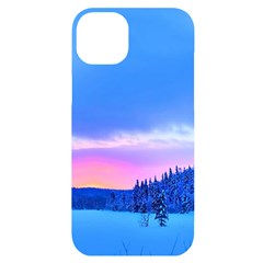 Winter Landscape Snow Forest Trees Iphone 14 Plus Black Uv Print Case