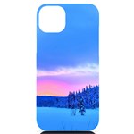 Winter Landscape Snow Forest Trees iPhone 14 Plus Black UV Print Case Front