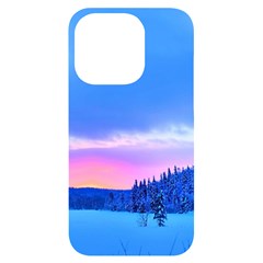 Winter Landscape Snow Forest Trees Iphone 14 Pro Black Uv Print Case