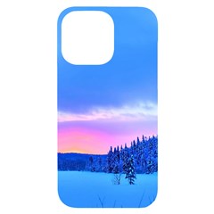 Winter Landscape Snow Forest Trees Iphone 14 Pro Max Black Uv Print Case