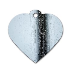 Rain Raindrop Drop Of Water Drip Dog Tag Heart (one Side) by Amaryn4rt