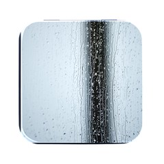 Rain Raindrop Drop Of Water Drip Square Metal Box (black) by Amaryn4rt