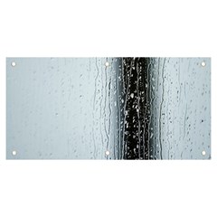 Rain Raindrop Drop Of Water Drip Banner And Sign 6  X 3  by Amaryn4rt