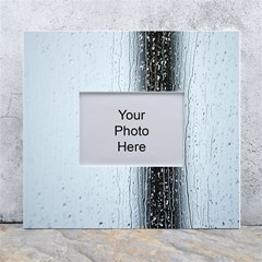 Rain Raindrop Drop Of Water Drip White Wall Photo Frame 5  X 7  by Amaryn4rt