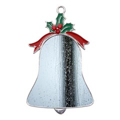 Rain Raindrop Drop Of Water Drip Metal Holly Leaf Bell Ornament