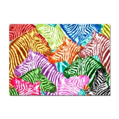 Zebra Colorful Abstract Collage Sticker A4 (10 pack)