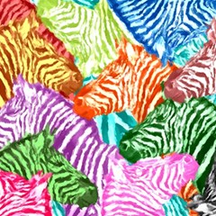 Zebra Colorful Abstract Collage Play Mat (Rectangle)