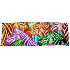 Zebra Colorful Abstract Collage Body Pillow Case Dakimakura (two Sides) by Amaryn4rt