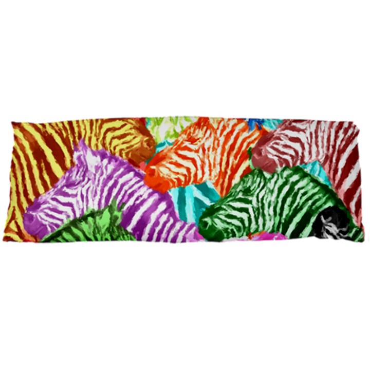 Zebra Colorful Abstract Collage Body Pillow Case Dakimakura (Two Sides)