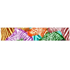 Zebra Colorful Abstract Collage Large Premium Plush Fleece Scarf 