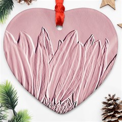 Shabby Chic Vintage Background Heart Ornament (two Sides)