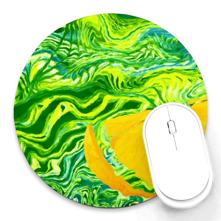 Zitro Abstract Sour Texture Food Round Mousepad