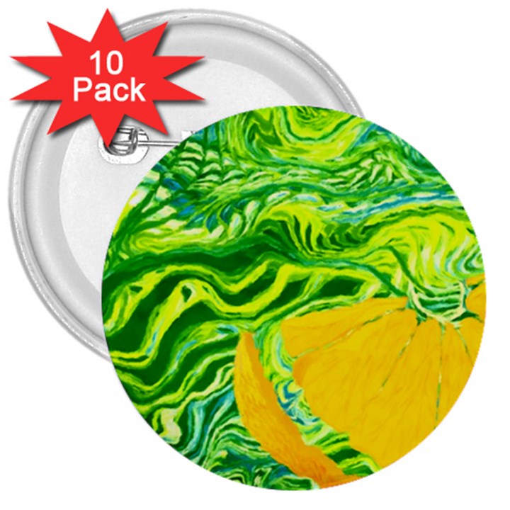 Zitro Abstract Sour Texture Food 3  Buttons (10 pack) 