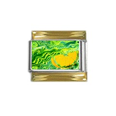 Zitro Abstract Sour Texture Food Gold Trim Italian Charm (9mm) by Amaryn4rt