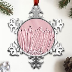 Shabby Chic Vintage Background Metal Small Snowflake Ornament by Amaryn4rt