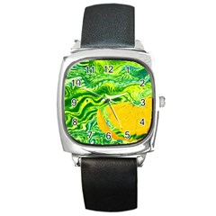 Zitro Abstract Sour Texture Food Square Metal Watch by Amaryn4rt