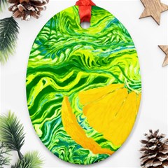 Zitro Abstract Sour Texture Food Oval Ornament (two Sides)