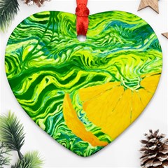 Zitro Abstract Sour Texture Food Heart Ornament (two Sides)