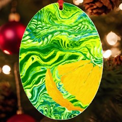 Zitro Abstract Sour Texture Food Uv Print Acrylic Ornament Oval by Amaryn4rt