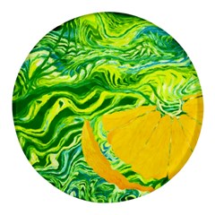 Zitro Abstract Sour Texture Food Round Glass Fridge Magnet (4 Pack) by Amaryn4rt