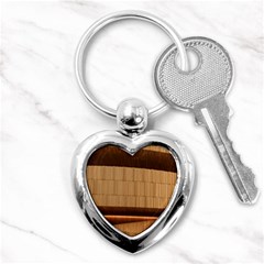 Architecture Art Boxes Brown Key Chain (heart) by Amaryn4rt