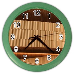 Architecture Art Boxes Brown Color Wall Clock by Amaryn4rt