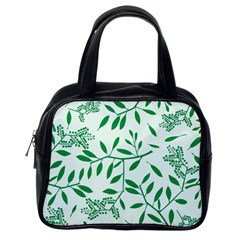 Leaves Foliage Green Wallpaper Classic Handbag (one Side) by Amaryn4rt