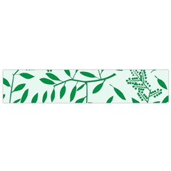 Leaves Foliage Green Wallpaper Small Premium Plush Fleece Scarf