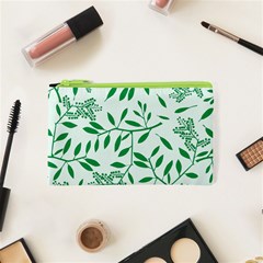 Leaves Foliage Green Wallpaper Cosmetic Bag (xs) by Amaryn4rt