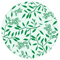 Leaves Foliage Green Wallpaper Uv Print Acrylic Ornament Round by Amaryn4rt