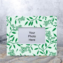 Leaves Foliage Green Wallpaper White Tabletop Photo Frame 4 x6  by Amaryn4rt