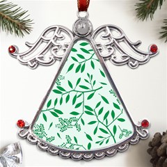 Leaves Foliage Green Wallpaper Metal Angel With Crystal Ornament