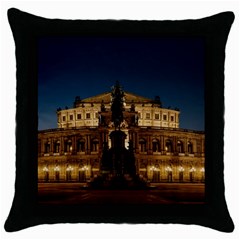 Dresden Semper Opera House Throw Pillow Case (black) by Amaryn4rt