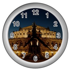 Dresden Semper Opera House Wall Clock (silver) by Amaryn4rt